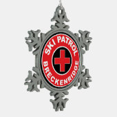 ブリッケンリッジコロラドスキーパトロール スノーフレークピューターオーナメント (左)