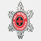 ブリッケンリッジコロラドスキーパトロール スノーフレークピューターオーナメント (右)