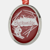 ブリッケンリッジコロラドスキー標高オーナメント メタルオーナメント (左)