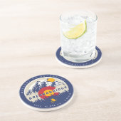 ブリッケンリッジコロラド州旗マウンテンスキー土産 コースター (側面)