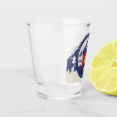 ブリッケンリッジコロラド州旗マウンテンスキー土産 ショットグラス (左)