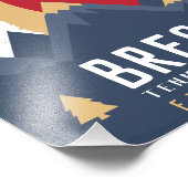 ブリッケンリッジコロラド州旗マウンテンスキー土産 フォトプリント (角)