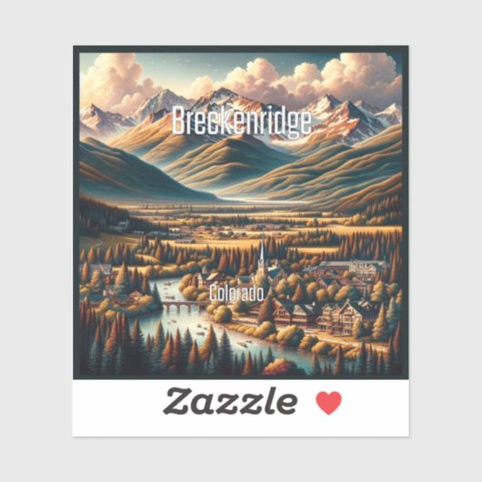 ブリッケンリッジコロラド3インチビニールステッカー シール (シート)