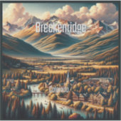 ブリッケンリッジコロラド3インチビニールステッカー シール (正面)