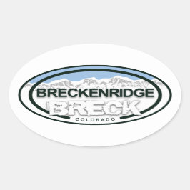 ブリッケンリッジコロラドBRECKロッキーマウンテン 楕円形シール