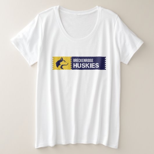 ブリッケンリッジハスキス#6 プラスサイズTシャツ (デザイン正面)
