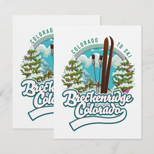 ブリッケンリッジ，コロラド州のヴィンテージスキーロゴ (正面/裏面)