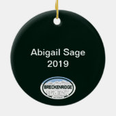 ブリッケンリパーソナライズされたッジコロラドロッキーマウンテン セラミックオーナメント (裏面)