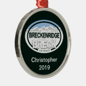 ブリッケンリパーソナライズされたッジコロラドロッキー山脈 メタルオーナメント (右)