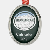 ブリッケンリパーソナライズされたッジコロラドロッキー山脈 メタルオーナメント (左)