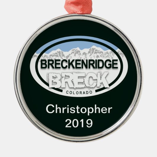 ブリッケンリパーソナライズされたッジコロラドロッキー山脈 メタルオーナメント (正面)