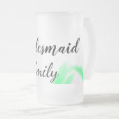 ブリッシンプルドエレガントメイド結婚式の引き出物 フロストグラスビールジョッキ (正面右)