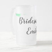 ブリッシンプルドエレガントメイド結婚式の引き出物 フロストグラスビールジョッキ (正面左)