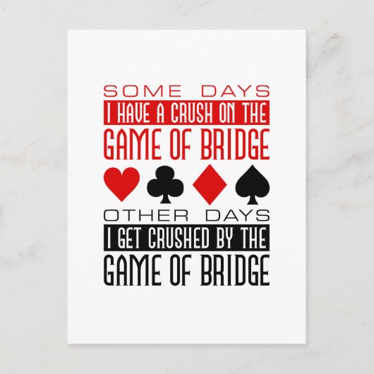 ブリッジおもしろいのブリッジプレーヤークラブ粉砕ゲーム ポストカード (正面)