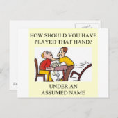 ブリッジおもしろいプレイヤーのジョークデザイン ポストカード (正面/裏面)