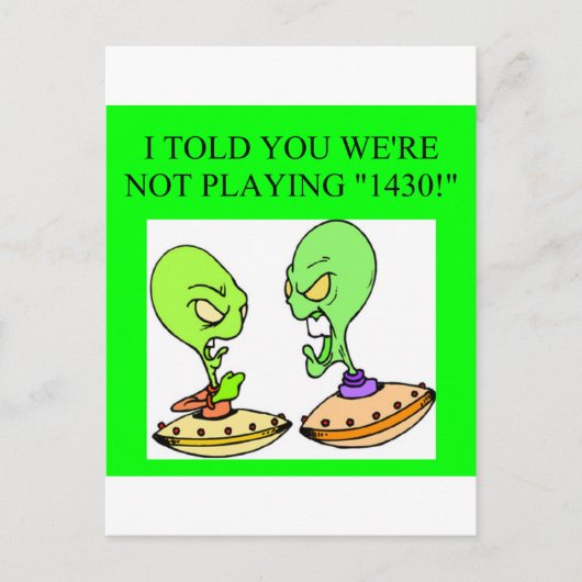 ブリッジおもしろいプレイヤーデザイン ポストカード (正面)