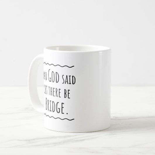 ブリッジおもしろいプレーヤーパートナーフレンドギフトアイディア コーヒーマグカップ (正面左)