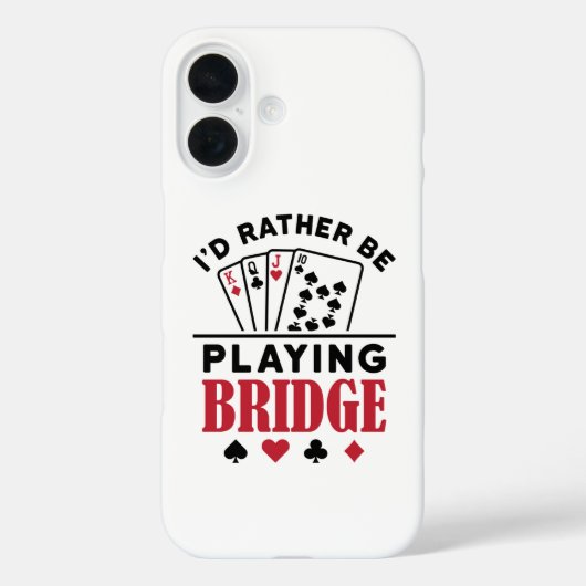 ブリッジができたら最高 カジュアル ブリッジ カードゲーム Case-Mate iPhoneケース (裏面)