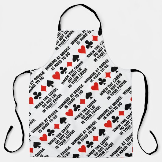 ブリッジで勝つことは、カードが出ない場合に懸命する エプロン (正面)