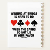 ブリッジで勝つことは、カードが出ない場合に懸命する プランナー手帳 (裏面)