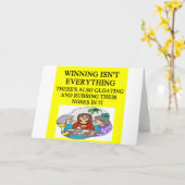 ブリッジとゲームプレーヤーのジョークの複製 カード (黄色い花)