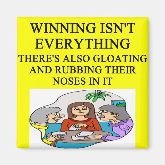 ブリッジとゲームプレーヤーのジョークの複製 マグネット (正面)