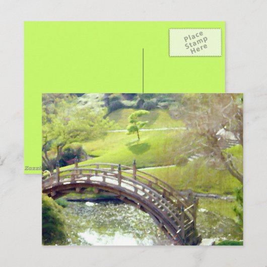 ブリッジと庭園_ ポストカード (正面/裏面)