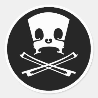 ブリッジと弓のステッカー ラウンドシール