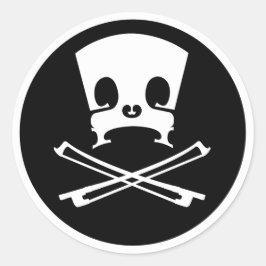 ブリッジと弓のステッカー ラウンドシール