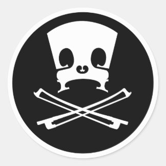 ブリッジと弓のステッカー ラウンドシール