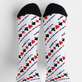 ブリッジにモジョ遊ーを持って4枚のカードスーツ ソックス