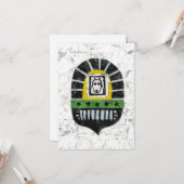 ブリッジのグリーティングカードの下の犬 カード (正面/裏面インサイチュ)