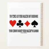 ブリッジのゲームで勝つためには、ゲームの論理に従わなければならない プランナー手帳 (裏面)