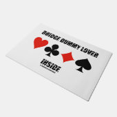 ブリッジのダミーの恋人の4つのカードスーツのユーモア ドアマット (アングル)