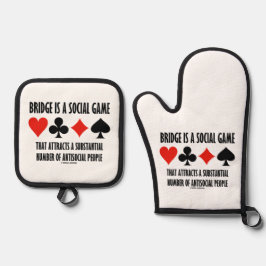 ブリッジは反社会的な人々を引き付ける社会的なゲームである 鍋つかみ&鍋敷きセット