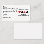 ブリッジは特定のコミュニケーションルールのゲームである 名刺 (正面/裏面)