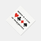 ブリッジは確率カードスーツのゲームである スタンダードカクテルナプキン (角)