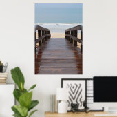 ブリッジをビーチ ポスター (ホームオフィス)