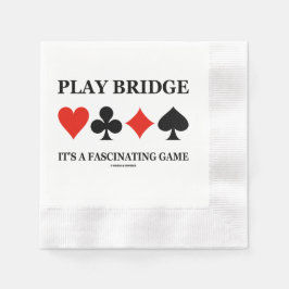 ブリッジを遊べ、魅惑のゲーム トランプのスート 縁ありカクテルナプキン