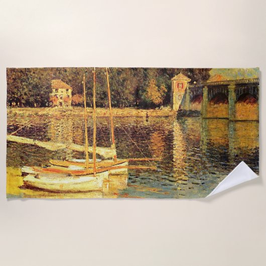 ブリッジアットアルジェンティーユクロードモネ ビーチタオル (正面)