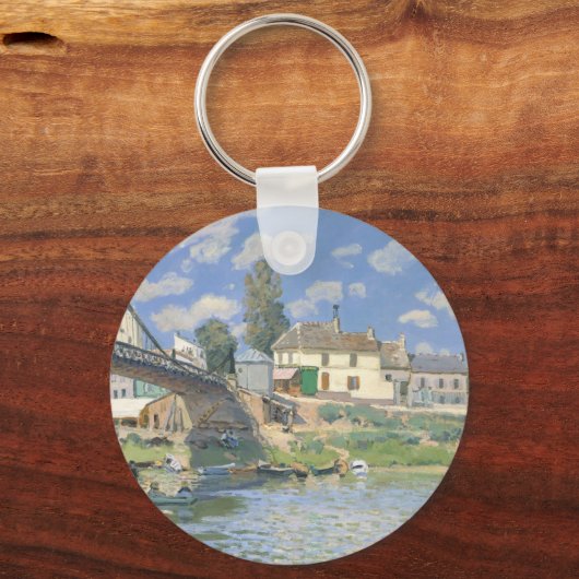 ブリッジアットヴィレヌーbyシズリー印象派絵を描 キーホルダー (正面)