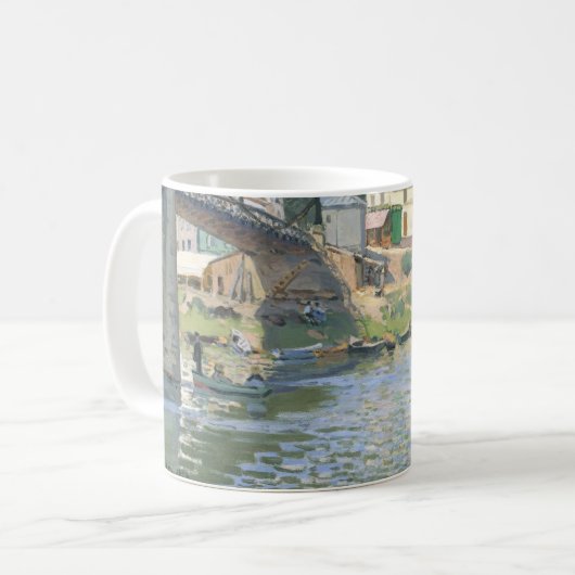 ブリッジアットヴィレヌーbyシズリー印象派絵を描 コーヒーマグカップ (正面左)