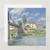 ブリッジアットヴィレヌーbyシズリー印象派絵を描 サンキューカード (正面/裏面)