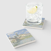 ブリッジアットヴィレヌーbyシズリー印象派絵を描 ストーンコースター (横)