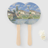 ブリッジアットヴィレヌーbyシズリー印象派絵を描 ハンドファン (正面&裏面)