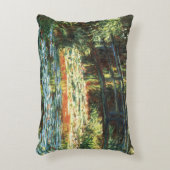 ブリッジオーバー《植物》スイレンポンドバイクロードモネ アクセントクッション (正面(垂直))