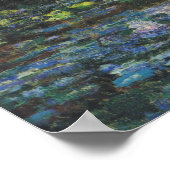 ブリッジオーバー《植物》スイレンポンドバイクロードモネ ポスター (角)