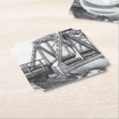 ブリッジオールドペンシラートモノクローム ペーパーコースター (アングル)