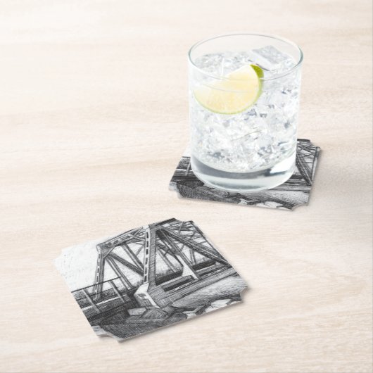 ブリッジオールドペンシラートモノクローム ペーパーコースター (インサイチュ)