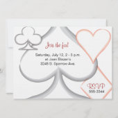 ブリッジカードパーティの招待状 招待状 (裏面)